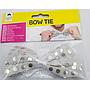 Carnival Costume Bow Tie White SIlver Dots