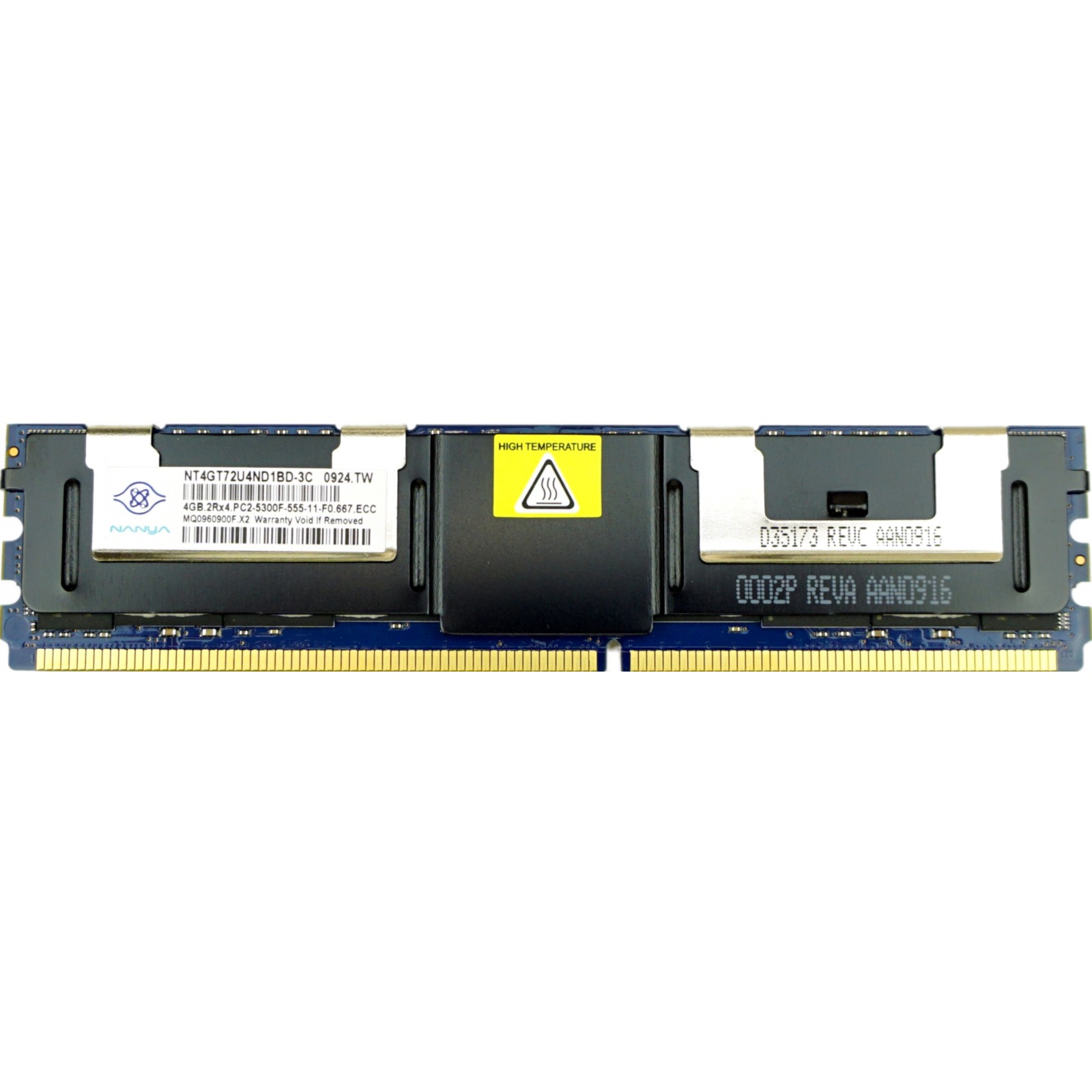 Mixed Brand PC3-10600R ECC (1333mhz) Used A 4GB Server Memory