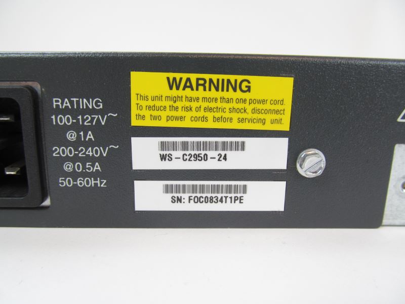 Cisco Catalyst 2950 Series Switch WS-C2950-24 Rack Mountable 24 Port's  Used A