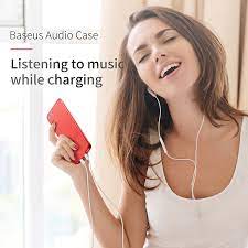 Baseus Audio Case For iPhone IP7 / IP8  Earphone Headphone Adapter Splitters Aux Cover Case Black Color  new