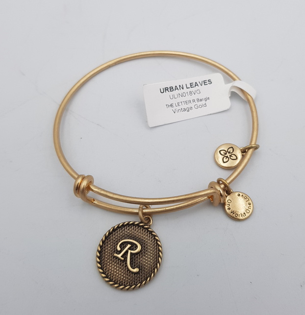 Urban Leaves LETTER R Gold Bangle ULIN018VG Hand Bracelet Brass