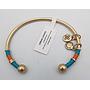 Urban Leaves Gipsy Bangle blue Orange ULBO004VG Hand Bracelet Brass Rope Thread