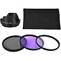 BPS 52 mm Protector UV CPL Filter FLD Filters Lens Hood for Lens  Carry bag set